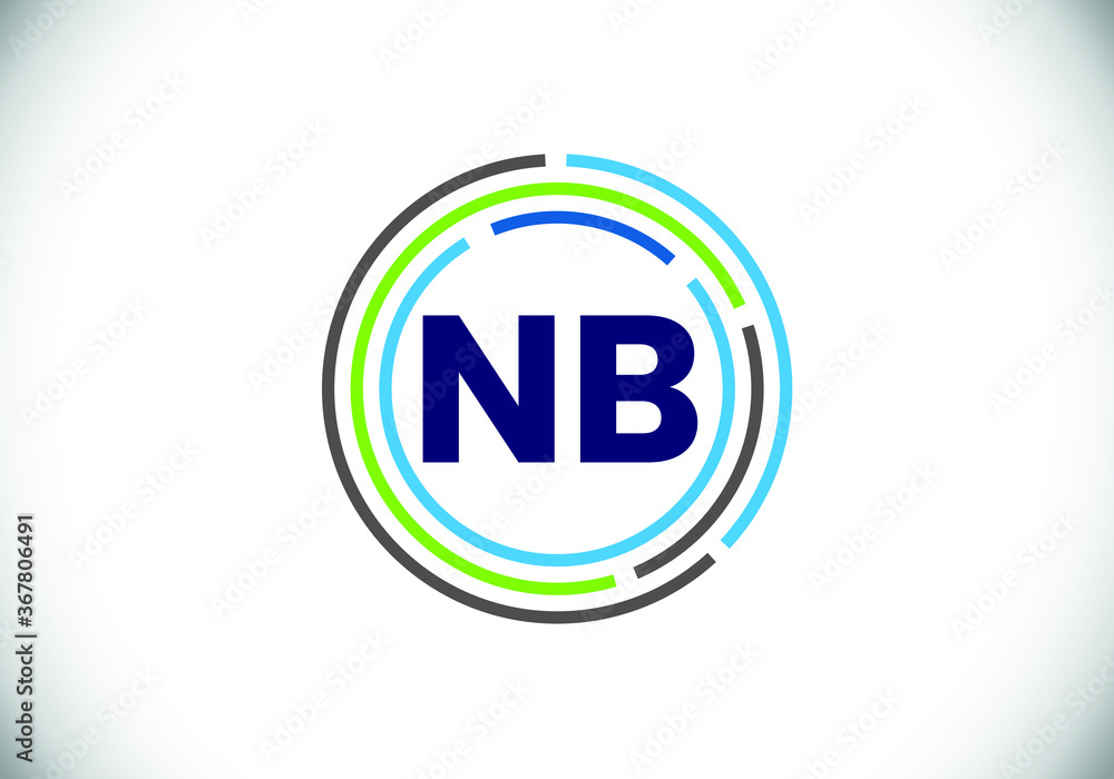 Initial Letter N B Logo Design. Monogram logo. Graphic Alphabet Symbol for Corporate Business Identity. Initial Letter N B Logo Design. Monogram logo. Graphic Alphabet Symbol for Corporate Business Identity.