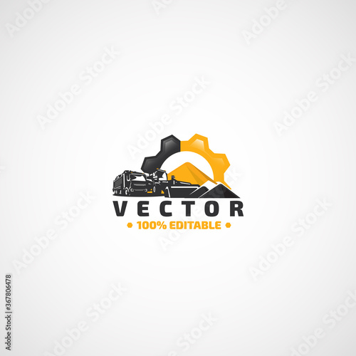 Heavy quarry machinery and gear.