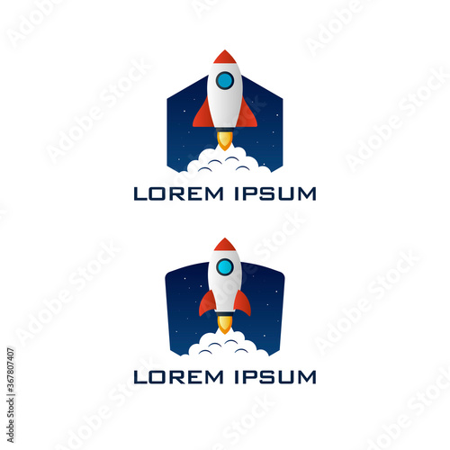 Space Rocket Logo Template