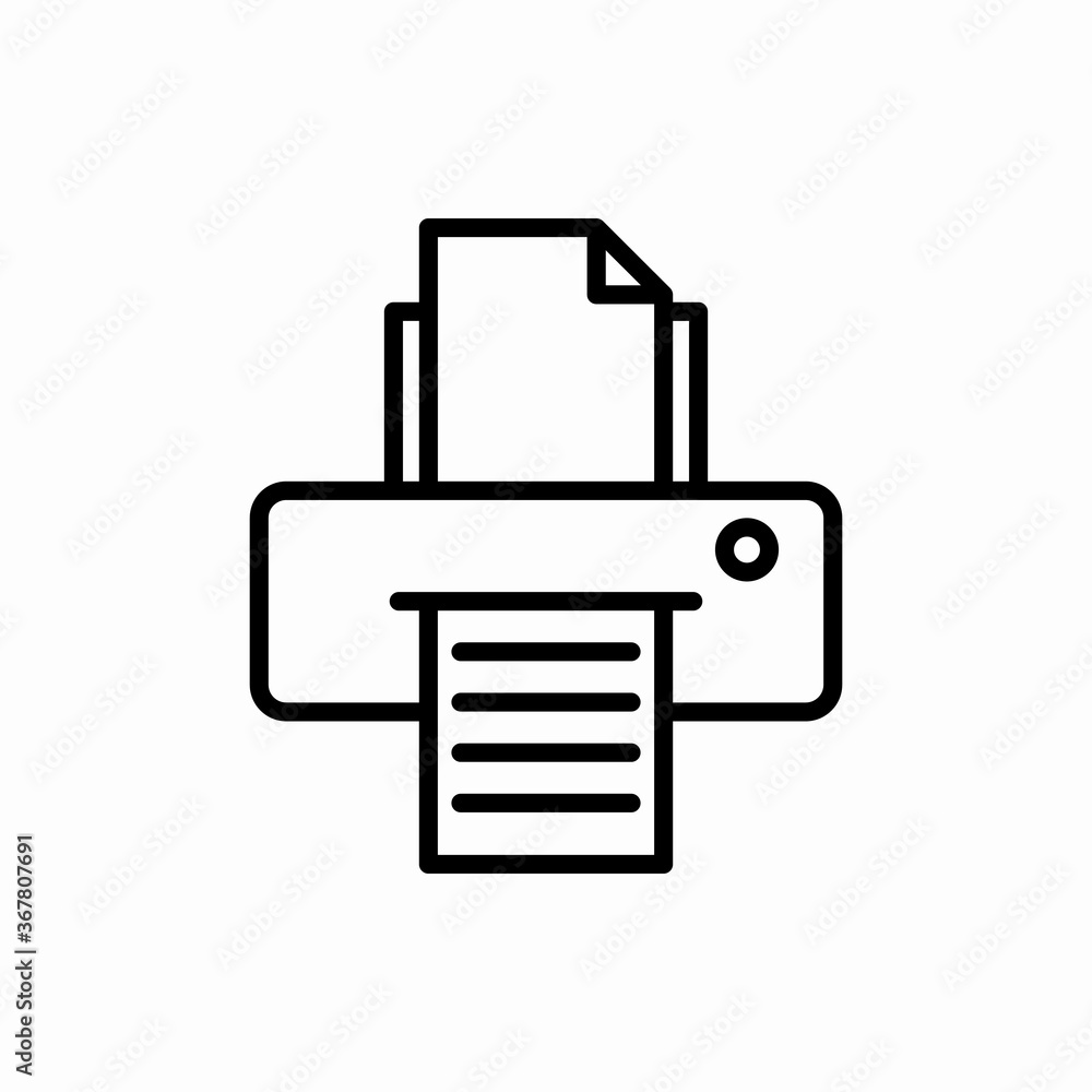 Outline printer icon.Printer vector illustration. Symbol for web and mobile Outline printer icon.Printer vector illustration. Symbol for web and mobile