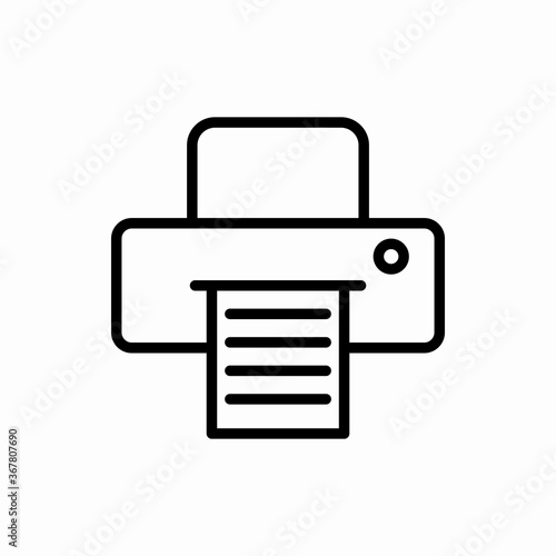 Outline printer icon.Printer vector illustration. Symbol for web and mobile