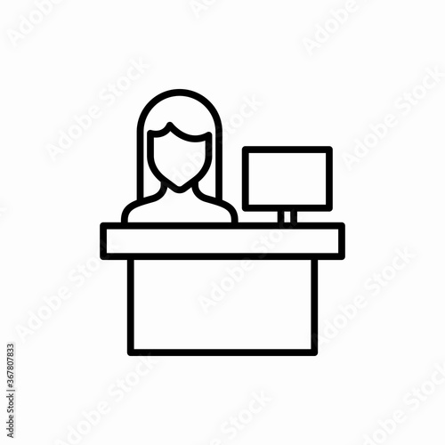 Outline reception icon.Reception vector illustration. Symbol for web and mobile