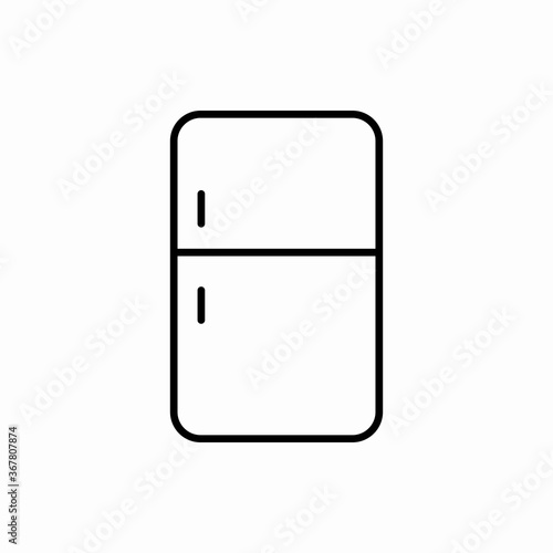 Outline refrigerator icon.Refrigerator vector illustration. Symbol for web and mobile