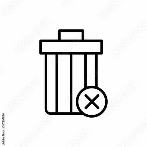 Outline remove bin icon.Remove bin vector illustration. Symbol for web and mobile