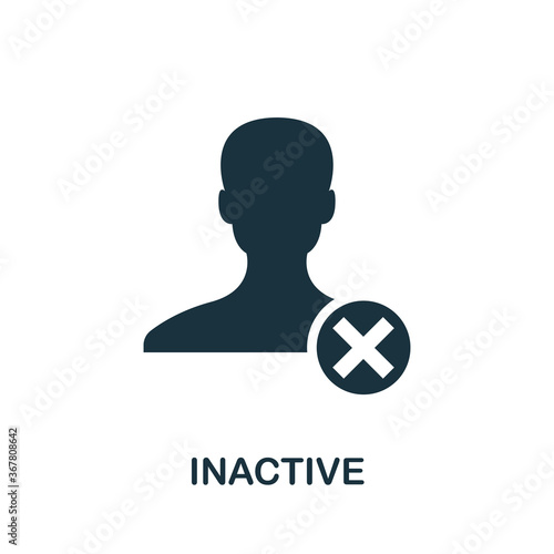 Inactive icon. Simple element from community management collection. Filled Inactive icon for templates, infographics and more