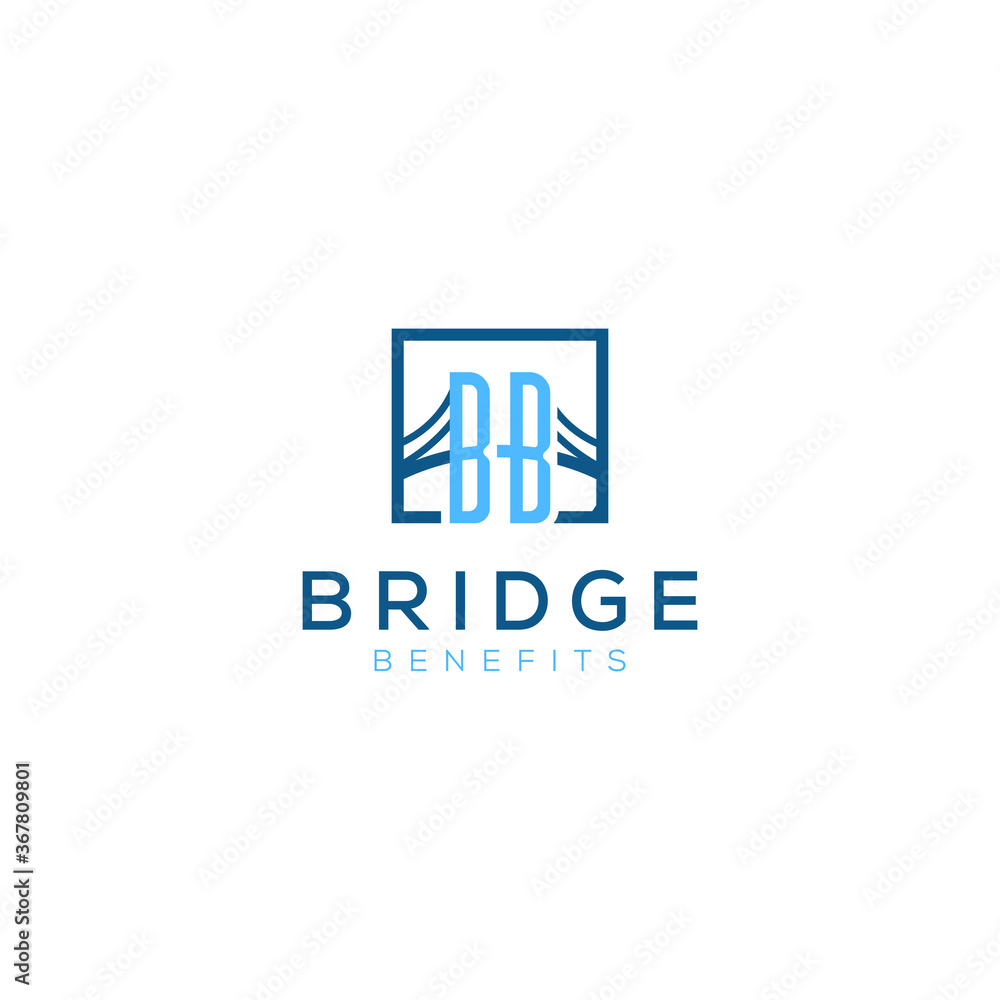 simple modern minimalist bridge with monogram letter bb logo premium vector simple modern minimalist bridge with monogram letter bb logo premium vector