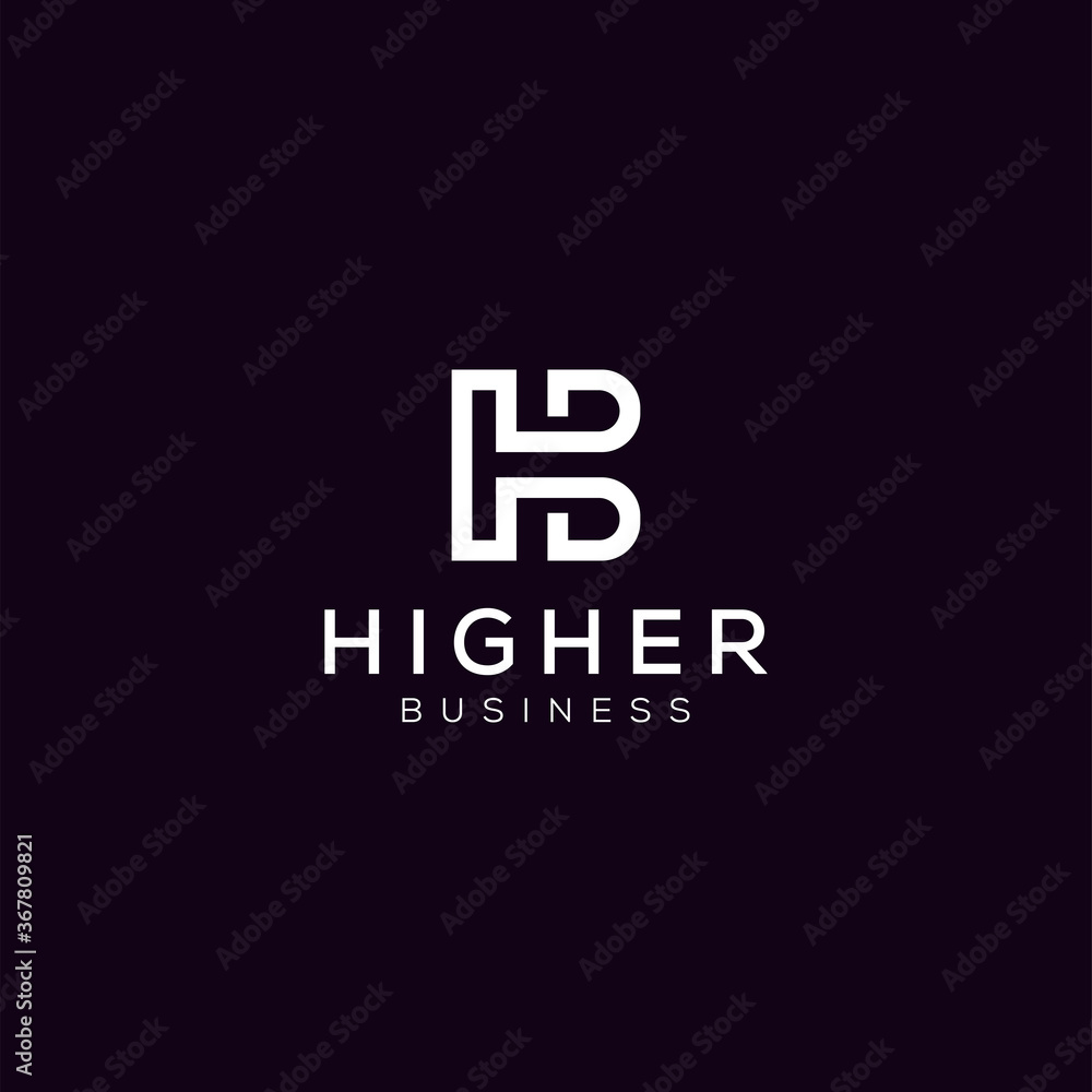 simple modern minimalist monogram hb logo premium vector simple modern minimalist monogram hb logo premium vector