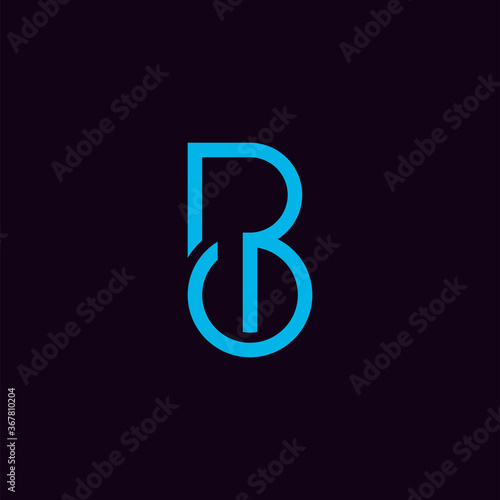 simple modern minimalist monogram gb logo premium vector photo