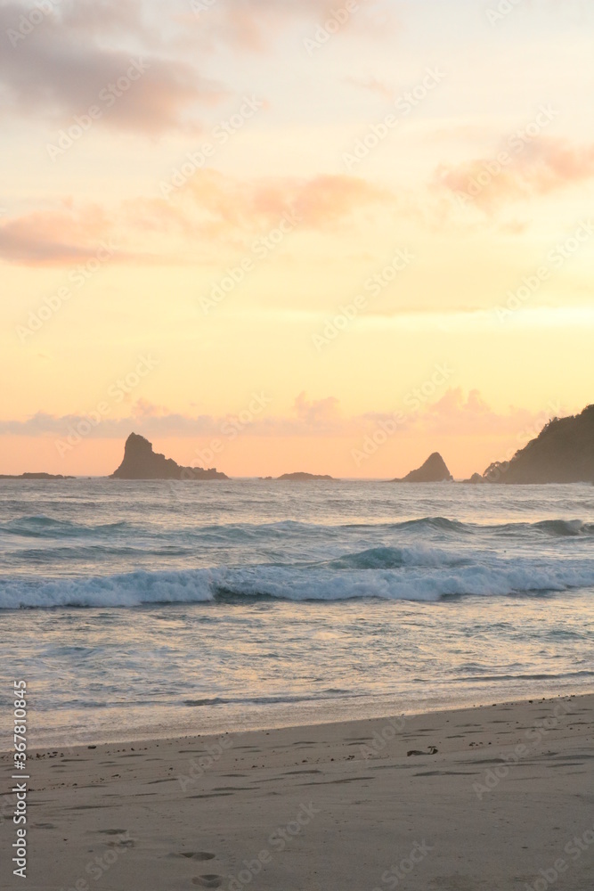 Fototapeta premium sunset on the Mekaki beach Lombok