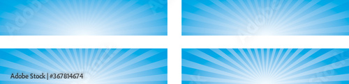 RAYONS BLEUS PANORAMIQUES POUR BANNIÈRES