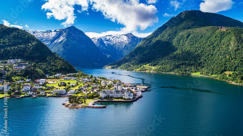 Balestrand. The administrative centre of Balestrand Municipality in Sogn og Fjordane county, Norway. photo