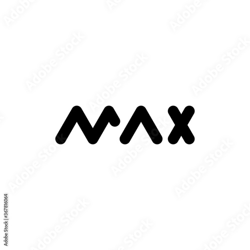 Black Max Letter Logo Design Vector