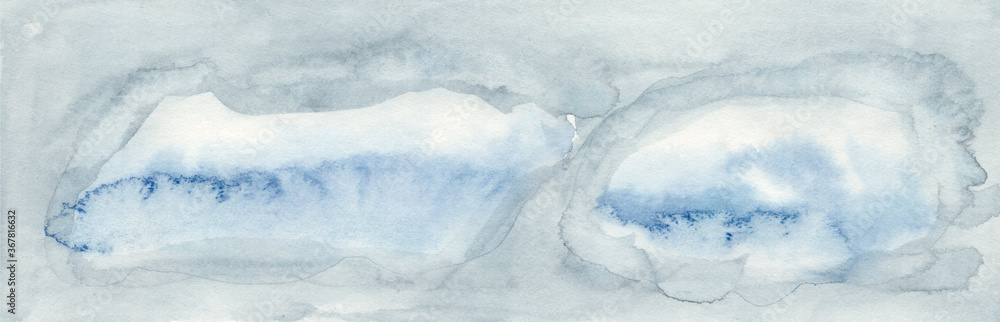 Fototapeta premium Hand painted watercolor clouds