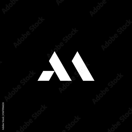Free Download Initial A M Letter Geometric Logo - GFXLoad