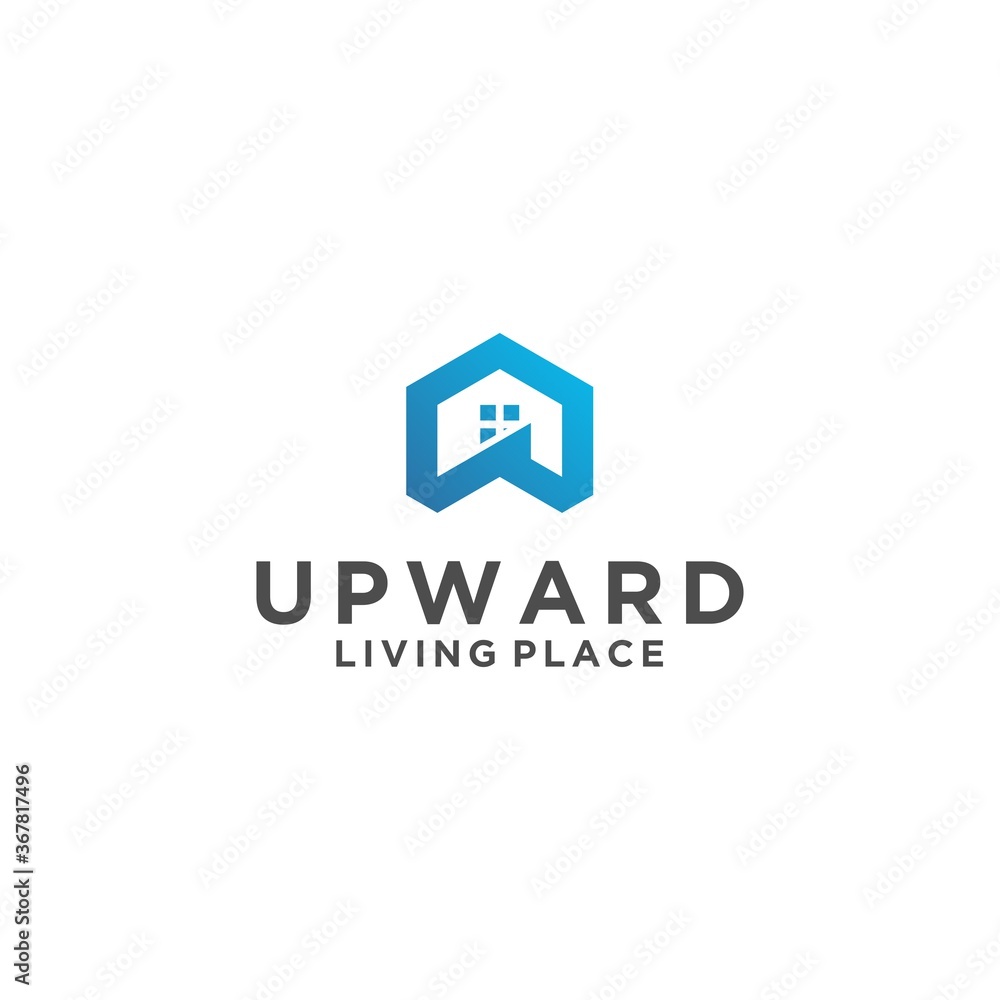 Up Arrow Home Property Logo Idea Up Arrow Home Property Logo Idea