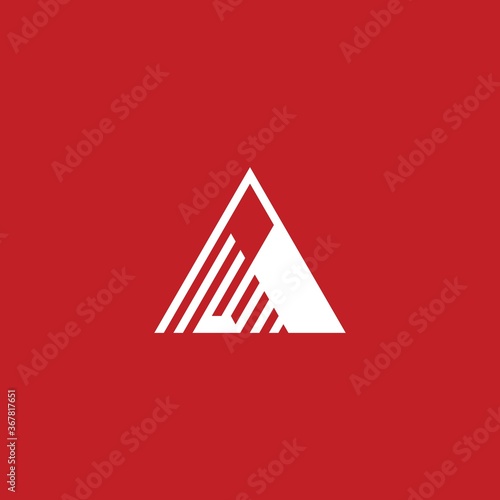 Abstract Triangle A Letter Logo Delta Vector