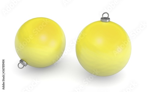 3d balls for christmas tree white background