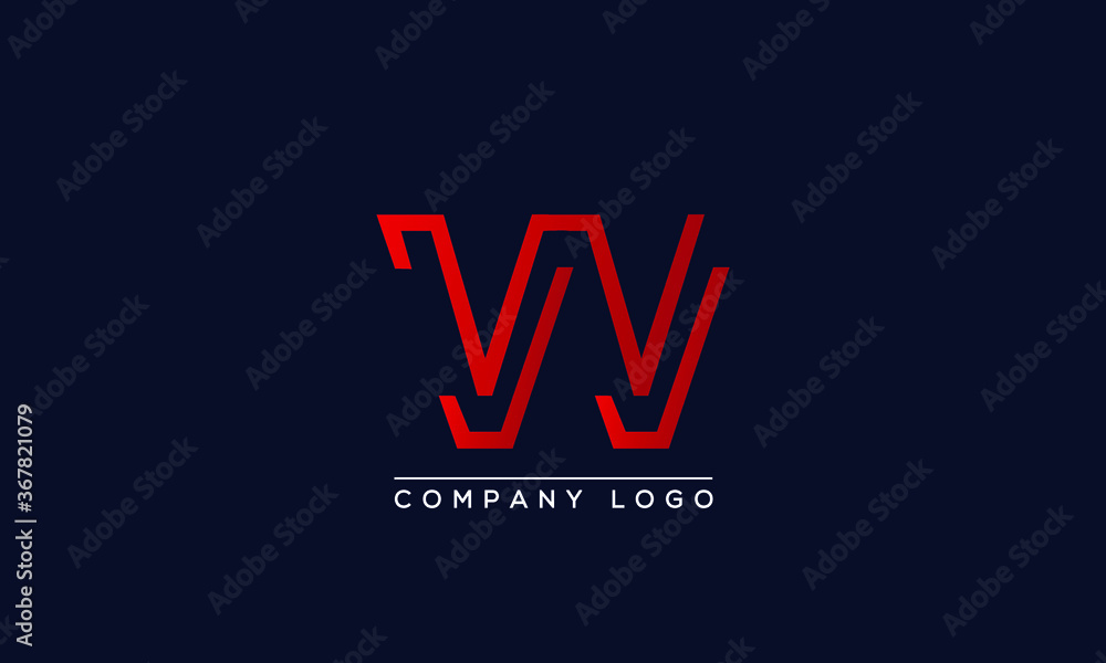 Abstract creative minimal unique alphabet letter icon logo VV Abstract creative minimal unique alphabet letter icon logo VV