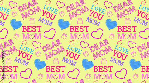 Mother's Day Vector Pattern Design