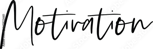 motivational  text. Only one single word. Printable graphic tee. Design doodle for print. Vector illustration. Colorful. Hand drawn calligraphy style. Black and white