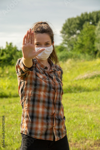 Girl in a mask