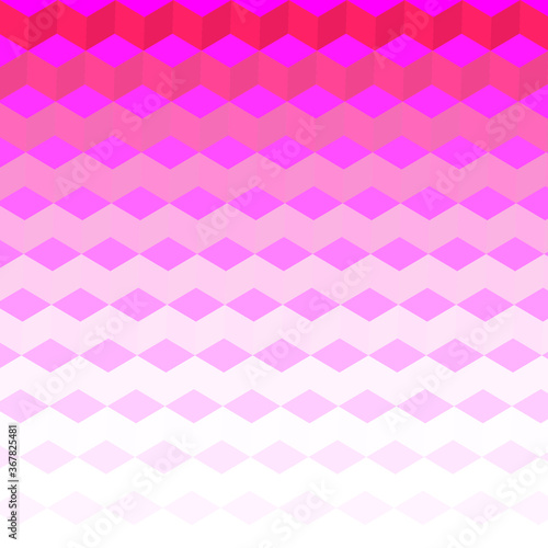 geometric vector background of cubes in gradient from pink to white