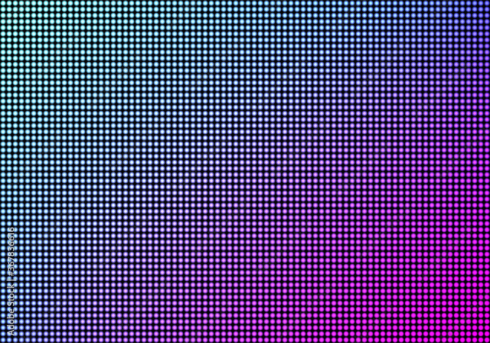 LED video wall screen texture background, blue and purple color light diode  dot grid tv panel, lcd display with pixels pattern, television digital  monitor, Realistic 3d vector illustration Stock Vector | Adobe