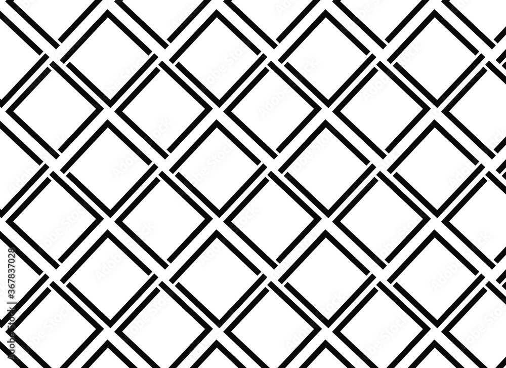 Abstract geometric pattern vector background. Black and white texture.