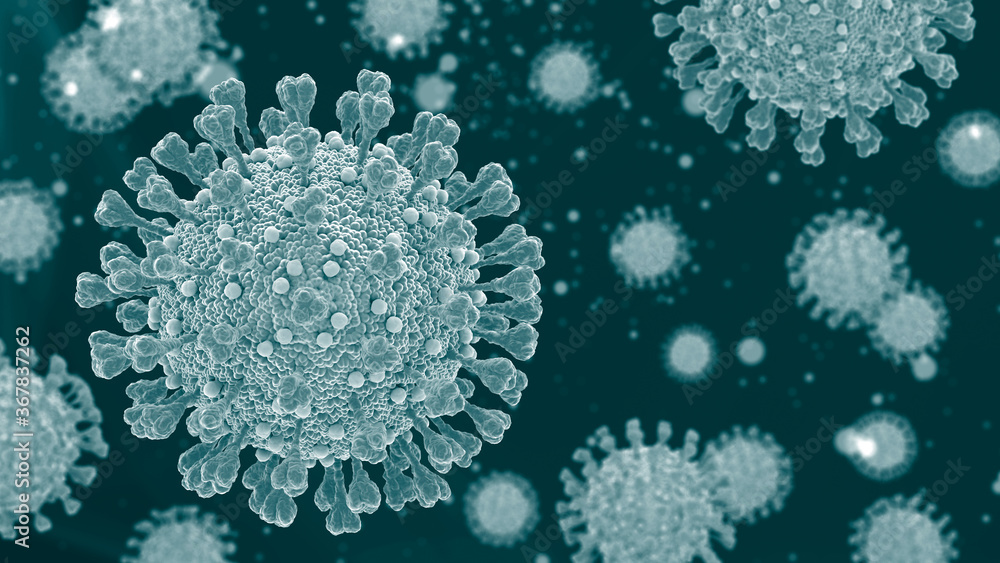 Coronavirus COVID-19 cells under the microscope. The disease caused by SARS-CoV-2 virus became a pandemic in 2020. Coronavirus COVID-19 cells under the microscope. The disease caused by SARS-CoV-2 virus became a pandemic in 2020.