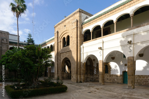 Mahkama du Pacha (Mahkamat al-Pasha) is an administrative building constructed 1941-1942 in the Hubous neighborhood of Casablanca, Morocco