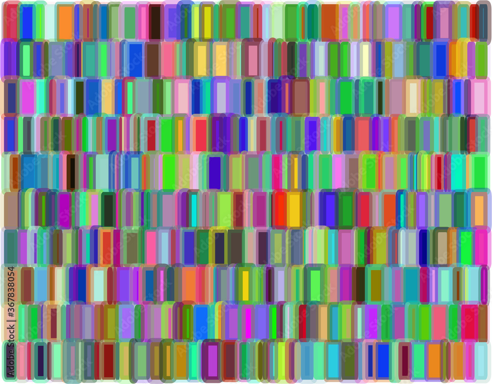 Abstract mosaic background with transparent borders from colorful tiles ...