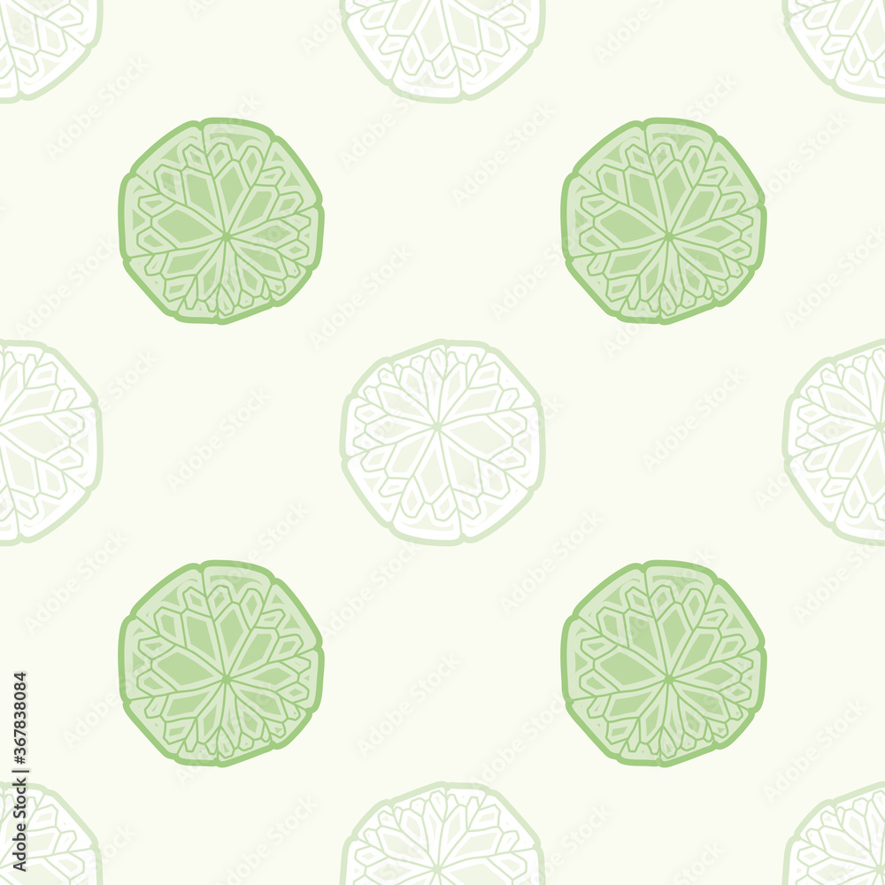 Pennywort foliage seamless pattern background. Rounded shape leaf vector illustration. Pennywort foliage seamless pattern background. Rounded shape leaf vector illustration.