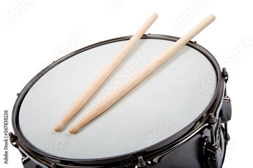 Black Drum and Wooden Drum Stick