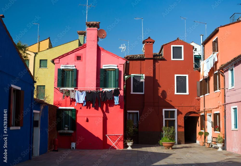 colorful houses of Burano, Italy
