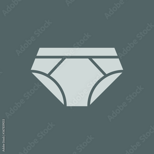 isolated underwear vector icon on white over dark background