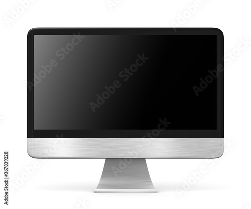 computer monitor 3d illustration over white background