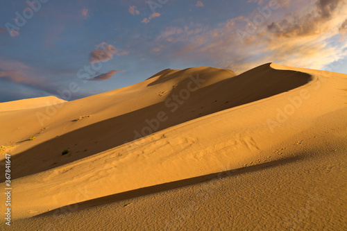 Sand dunes known as Singing Dunes in Kazakhstan