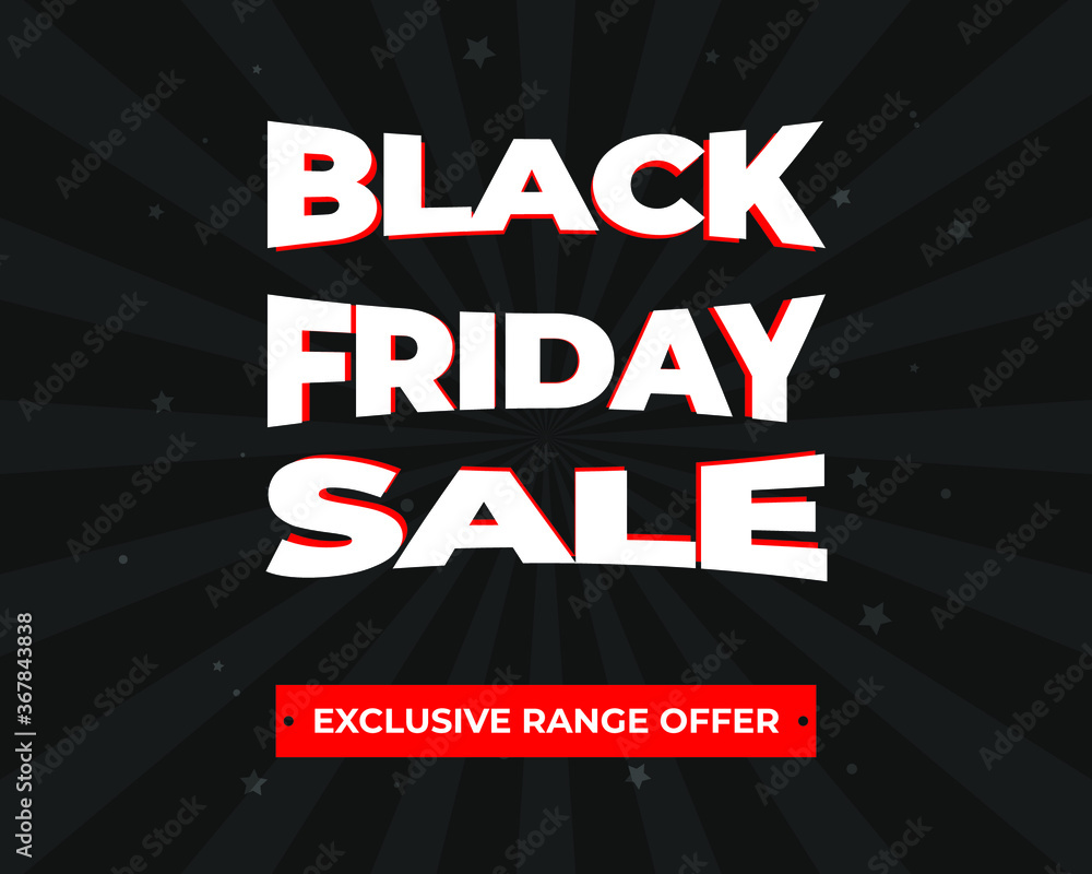 vector illustration for black Friday sale banner