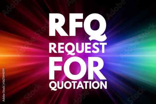 RFQ - Request For Quotation acronym, business concept background photo