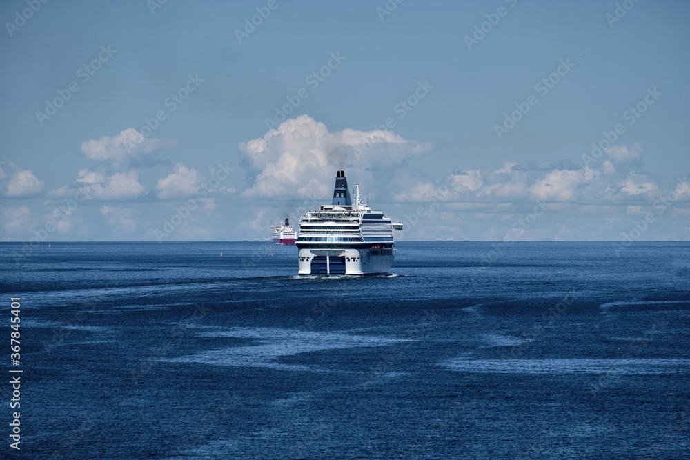Cruise ferry ships in the Baltic Sea