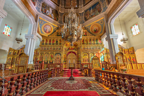 Zenkov Cathedral in Panfilov Park, Almaty, Kazakhstan photo