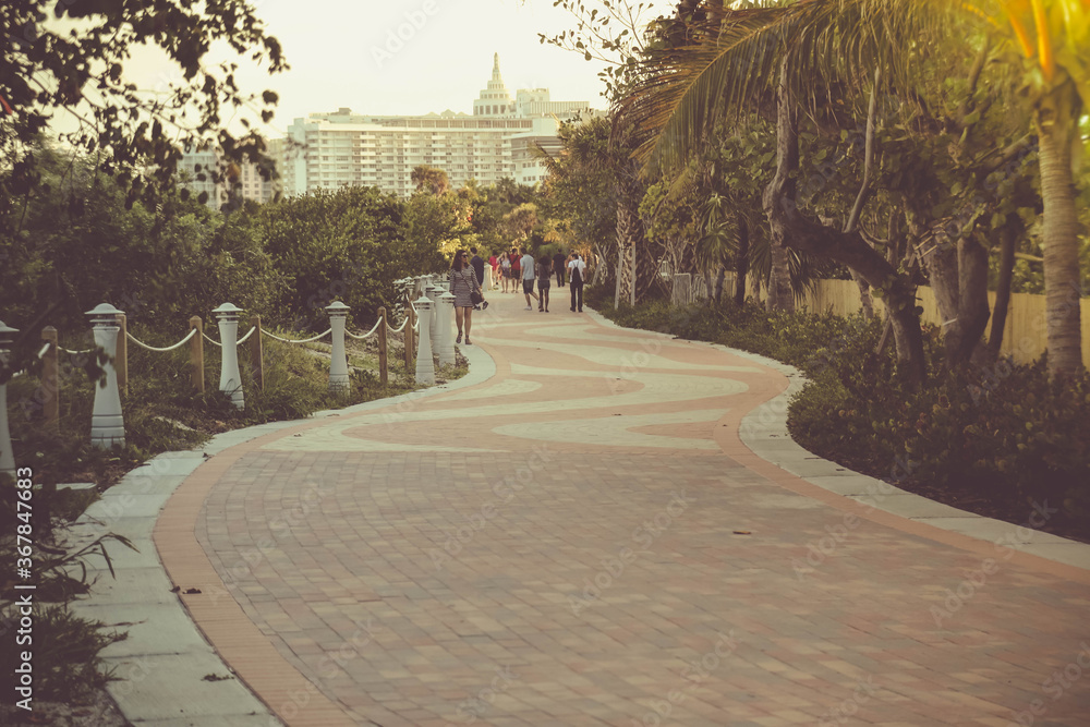 Miami beach boardwalk 