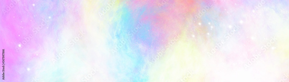 Unicorn Marble Galaxy Print  pattern in repeat.Pastel clouds and sky with bokeh . Cute bright candy background . Concept for montage yours product or presentation for girl .Princess style. 