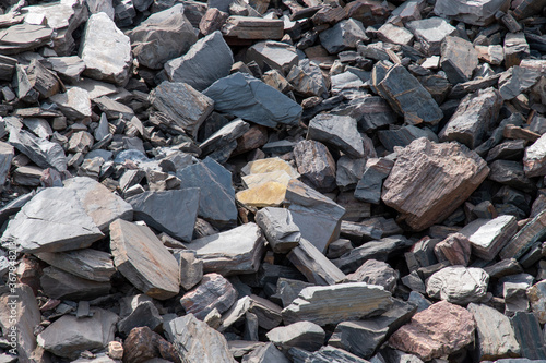 Ukrainian open mining stones texture and background.