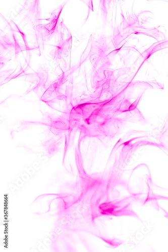 Purple smoke on white background