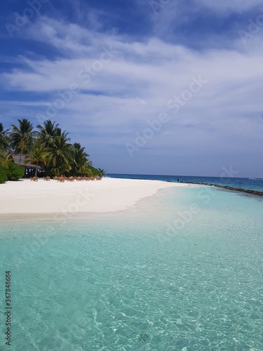 The perfect beach on the Maldives in the Indian/Arabian Ocean