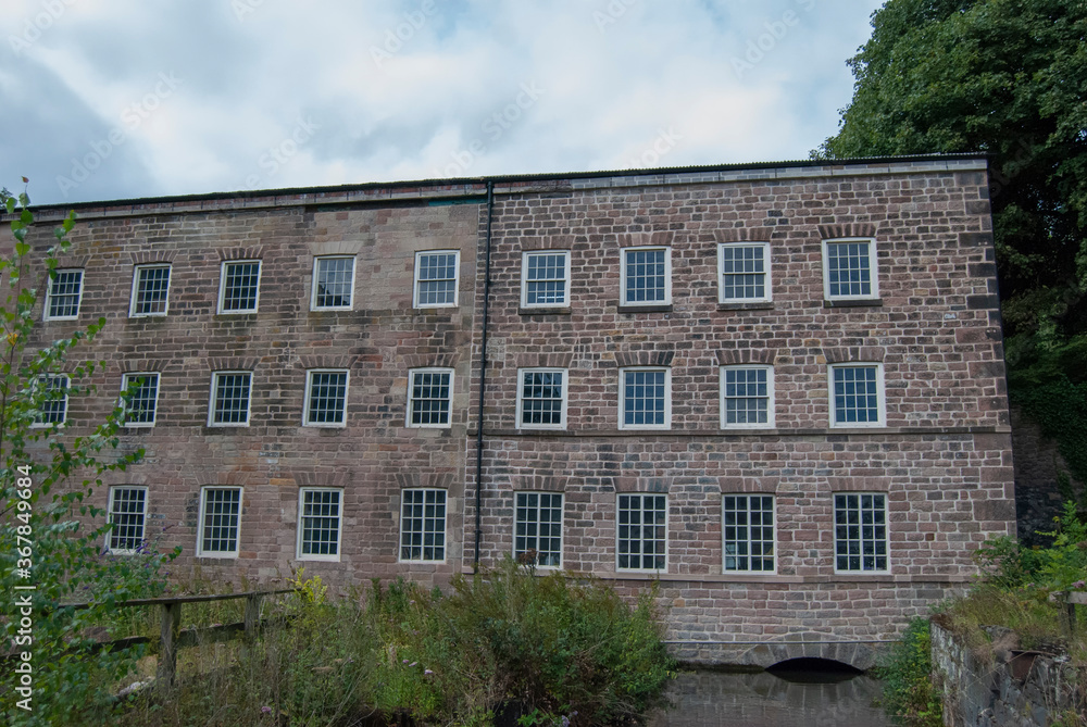 The historic Cromford Mills in the Derbyshire Peak District
