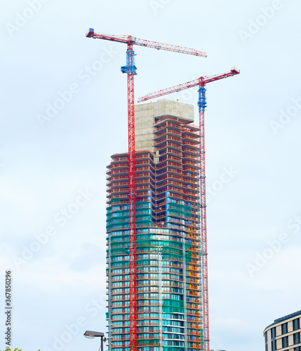 Construction site modern sk...