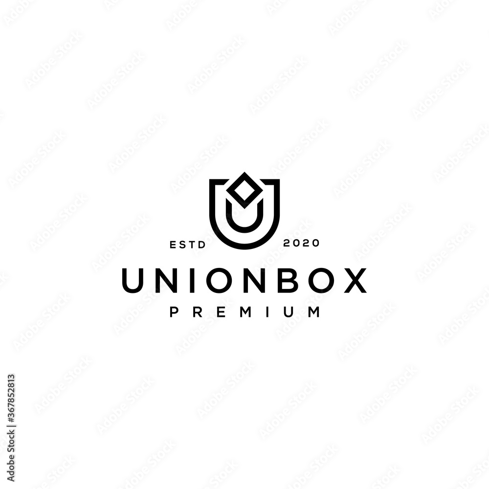 letter u with square box logo icon vector design illustration letter u with square box logo icon vector design illustration