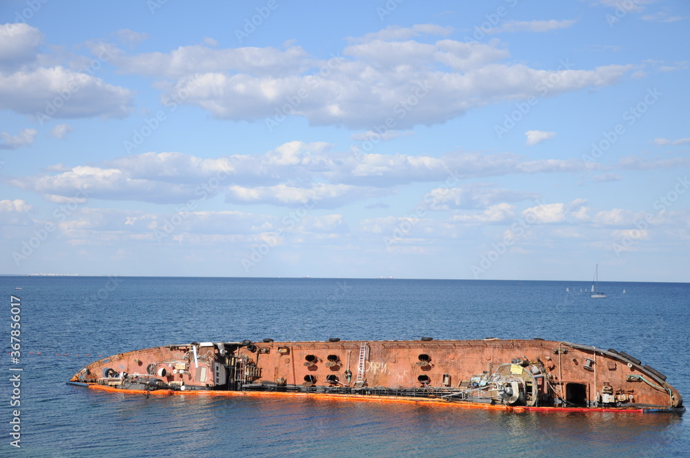 Tanker Delfi, sunk on the Odessa beach